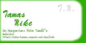 tamas mike business card